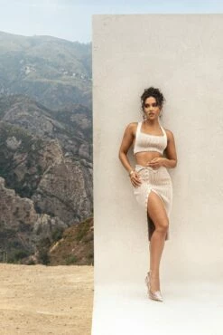 Taupe/White Jodie Ribbed Top -Jluxlabel Shop 1 483848a7 9fc0 476b 83fb 53c898b195b0