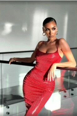 Red Rubi Cowl Neck Cocktail Dress -Jluxlabel Shop 2 cf786547 9437 41af bd14 80c38960da7b