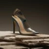 Dark Denim Walk The Line Clear Pumps