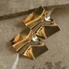 Gold Leanna Crumpled Earrings -Jluxlabel Shop ACCESSORIES AUG172023 1