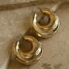 Gold Kerri Hoop Earrings -Jluxlabel Shop ACCESSORIES AUG172023 3