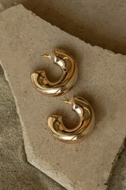 Gold Jass Hoop Earrings