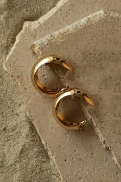 Gold Sheri Open Hoop Earrings