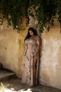 Purple Floral Printed Love Two-Piece Set