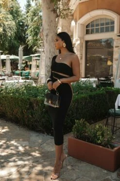 Noir Chase The Night One Shoulder Dress -Jluxlabel Shop CONTENTDAY AUG72023 4209