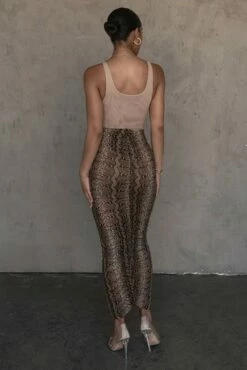 Snakeskin Poppy Ruched Mesh Skirt 14 Snakeskin Poppy Ruched Mesh Skirt -Jluxlabel Shop ESSENTIALS3 PART2 166