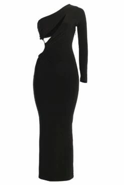 Noir Jorgia Keyhole Dress -Jluxlabel Shop IMG 0136copy