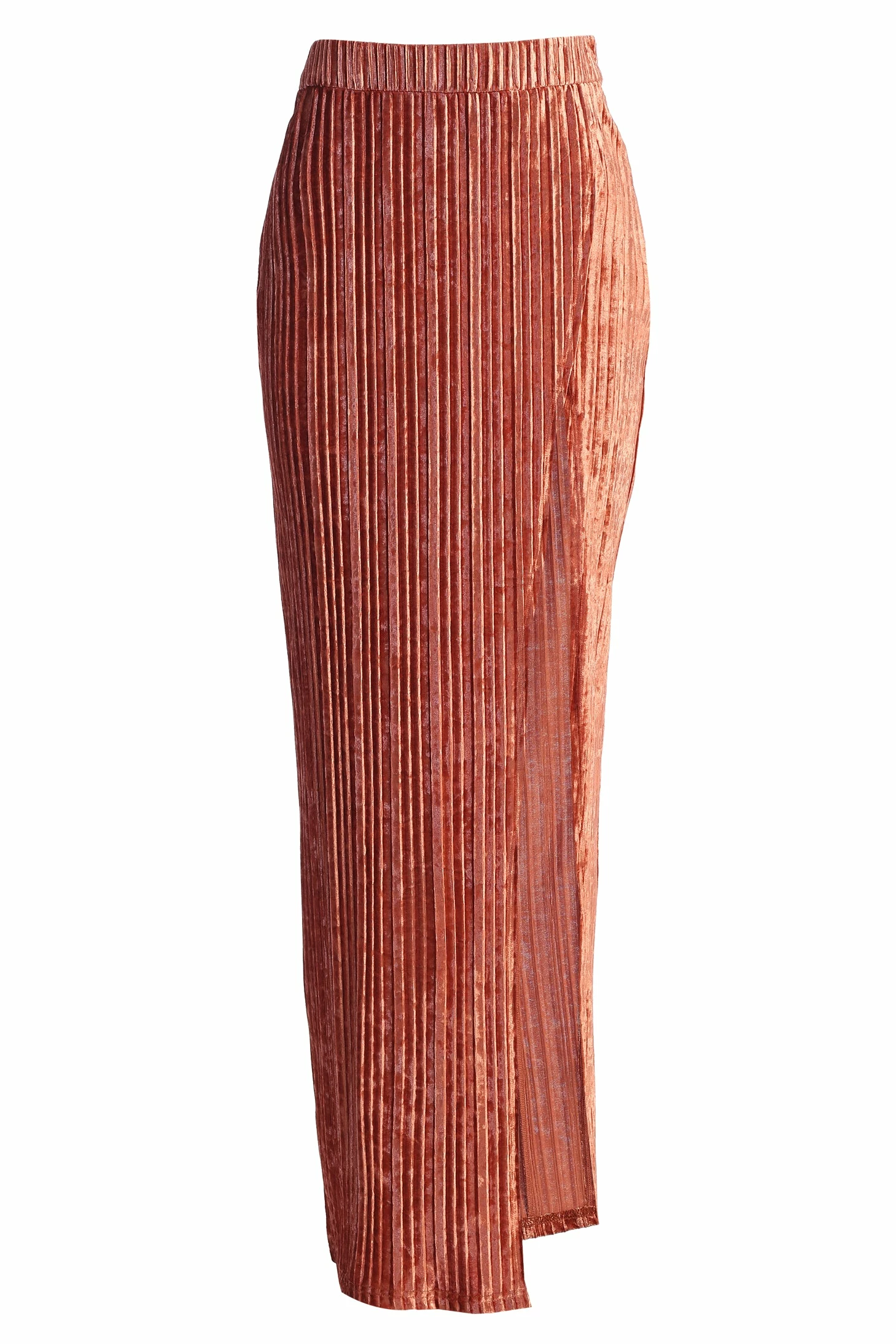 Rose Krisana Velvet High Slit Skirt 5 Rose Krisana Velvet High Slit Skirt - Image 3