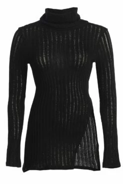 Black One Call Away Ribbed Turtleneck Top -Jluxlabel Shop IMG 3645copy