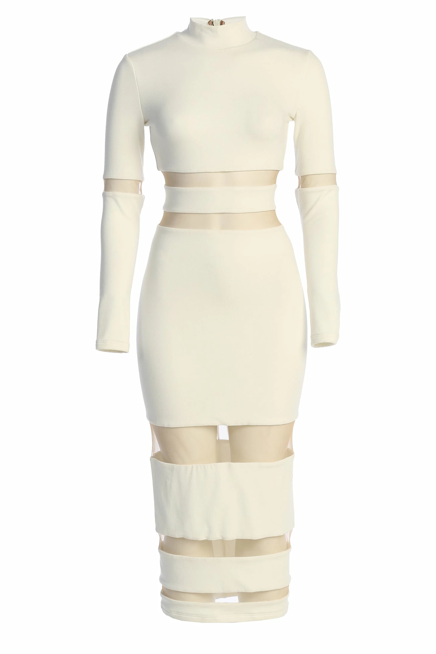 Ivory The One Mock Neck Midi Dress 5 Ivory The One Mock Neck Midi Dress - Image 3