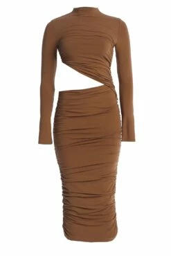 Pecan Clear Skies Mock Neck Dress 14 Pecan Clear Skies Mock Neck Dress -Jluxlabel Shop IMG 3663copy