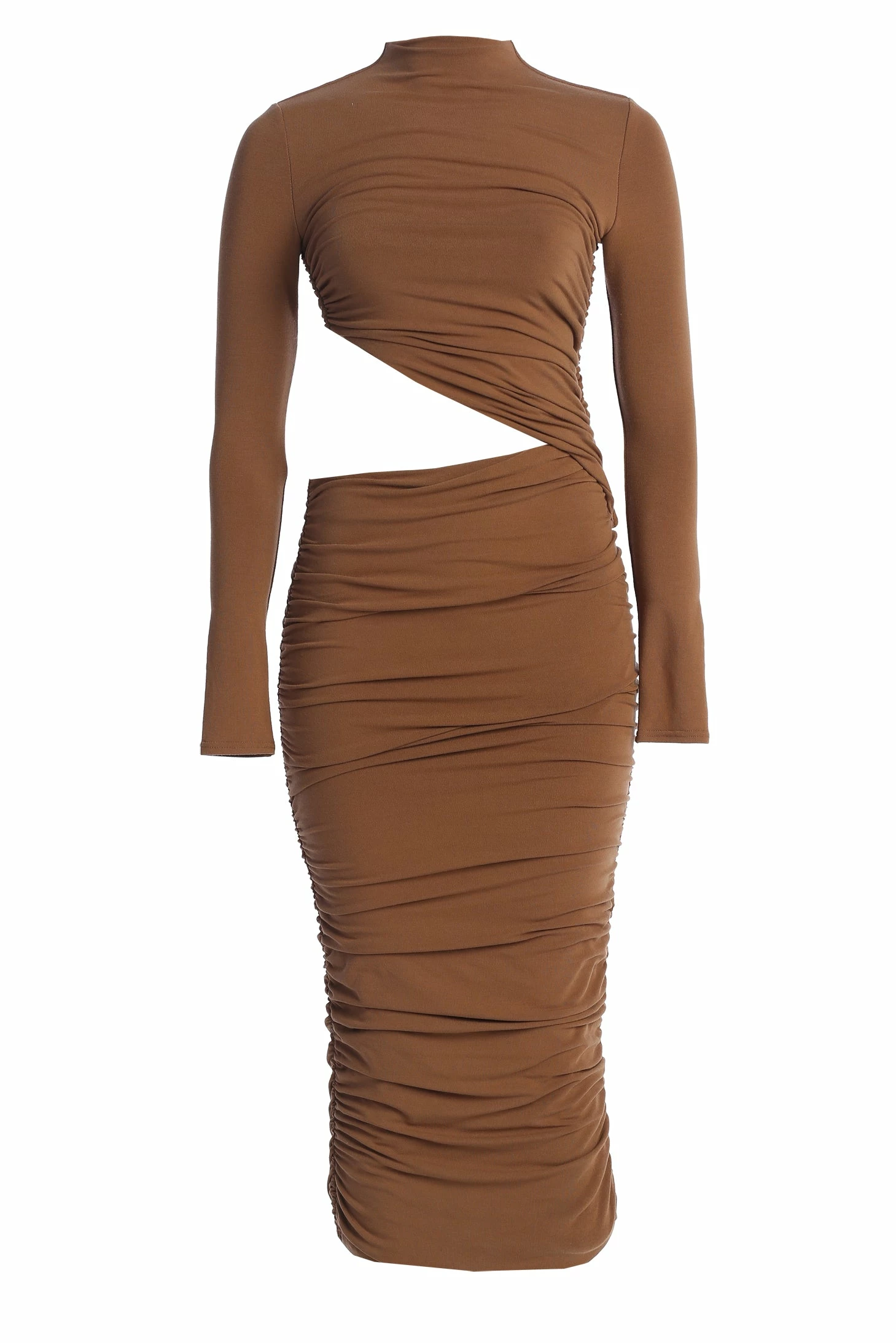 Pecan Clear Skies Mock Neck Dress 4 Pecan Clear Skies Mock Neck Dress - Image 2