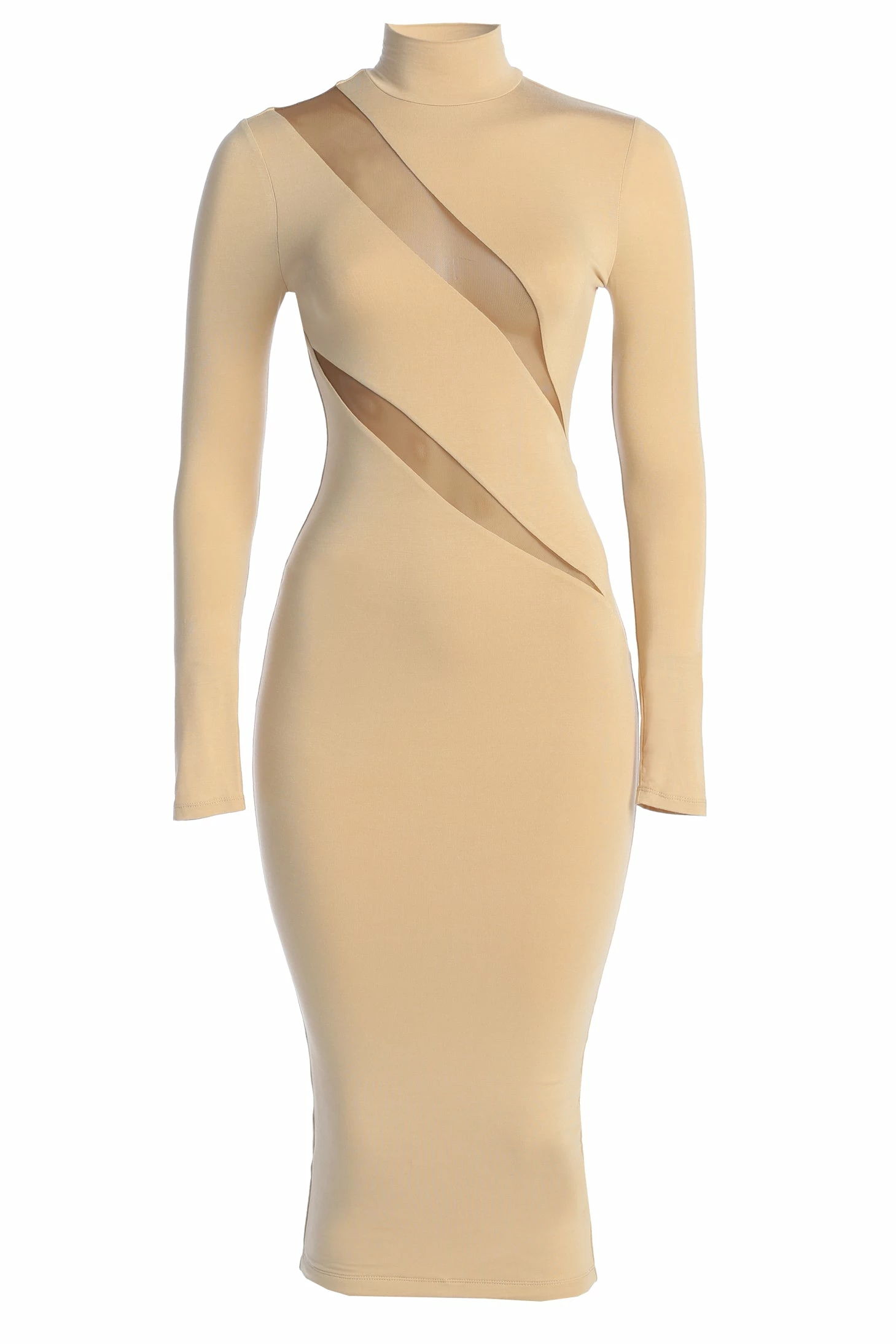 Tan Abigail Midi Dress 5 Tan Abigail Midi Dress - Image 3