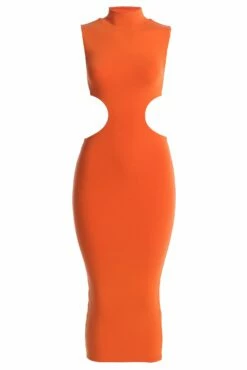 Orange Til Sunrise Midi Dress -Jluxlabel Shop IMG 7961copy