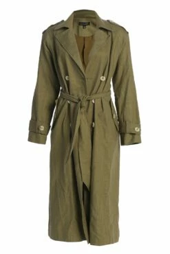 Olive One Step Closer Linen Coat -Jluxlabel Shop IMG 9451copy