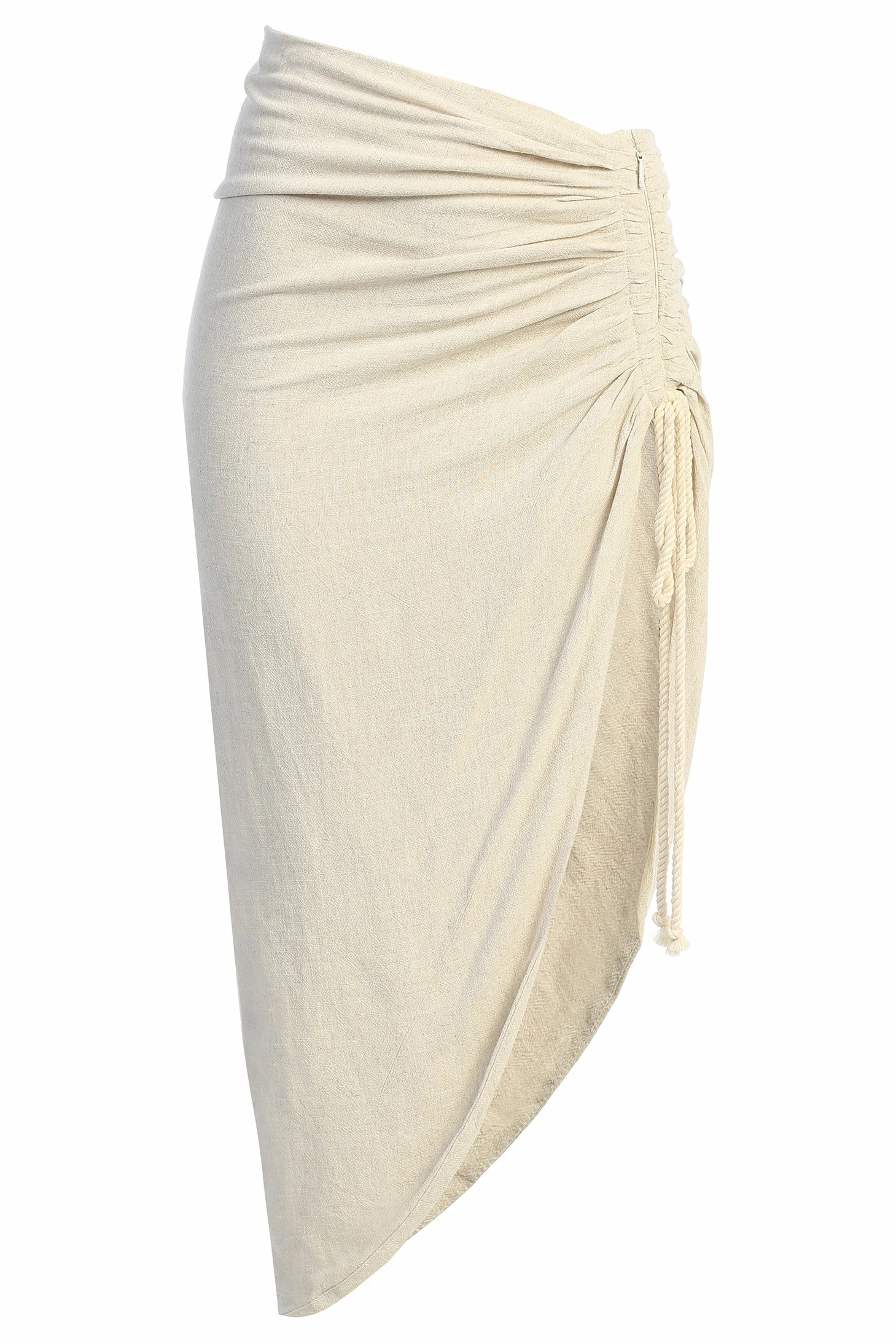 Natural Spring Ruched Linen Skirt 4 Natural Spring Ruched Linen Skirt - Image 2