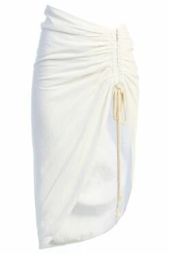Ivory Spring Ruched Linen Skirt 17 Ivory Spring Ruched Linen Skirt -Jluxlabel Shop IMG 9509