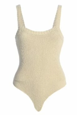 Buttercream At Ease Tank Bodysuit -Jluxlabel Shop IMG 9680copy