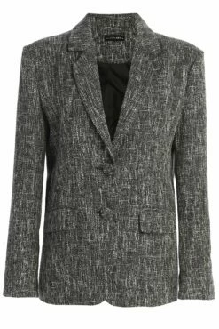 Black Cyra Tailored Linen Blazer -Jluxlabel Shop IMG 9702copy