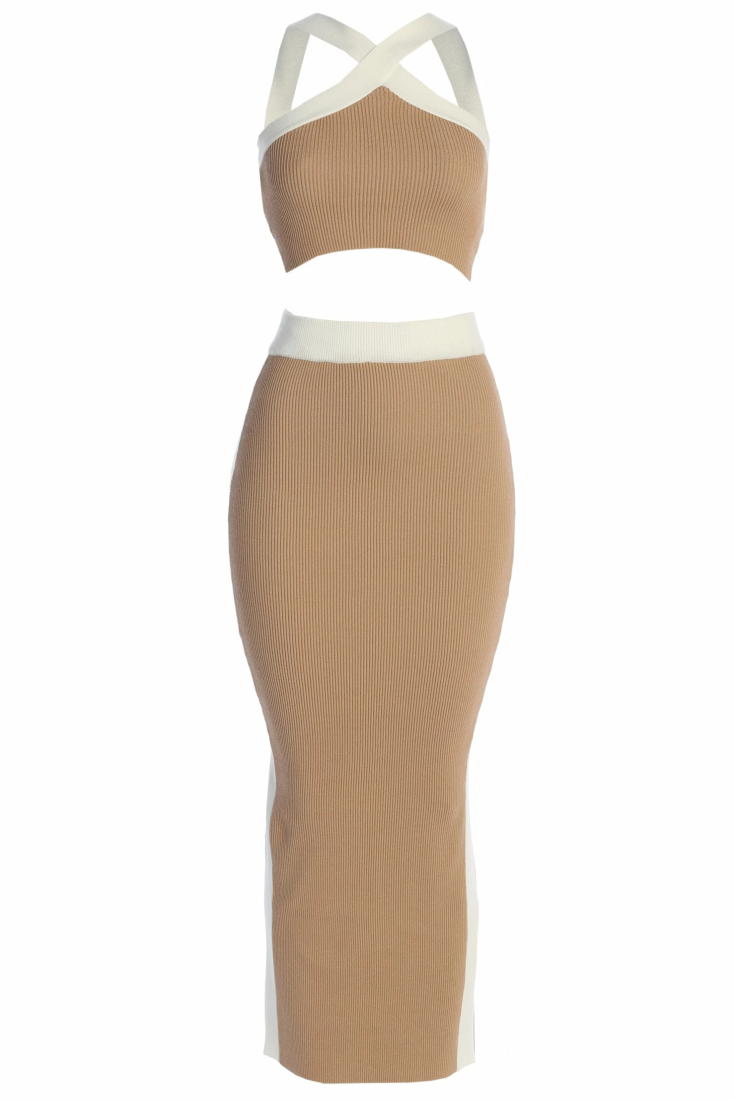 Tan Heartbreaker Two-Piece Skirt Set 4 Tan Heartbreaker Two-Piece Skirt Set - Image 2