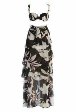 White Floral Printed Love Two-Piece Set -Jluxlabel Shop IMG 9870copy