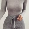 Grey Kimber High Neck Bodysuit 1 Grey Kimber High Neck Bodysuit -Jluxlabel Shop JLUXLABEL52