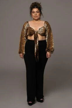 Tiger Behati Front Tie Top -Jluxlabel Shop JLUXWOMAN2023 60