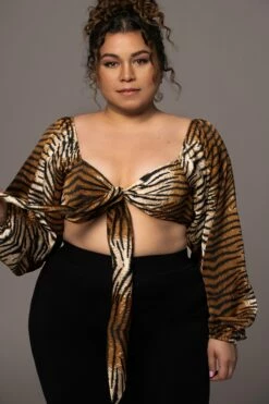 Tiger Behati Front Tie Top -Jluxlabel Shop JLUXWOMAN2023 64