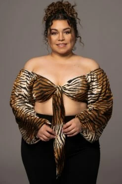 Tiger Behati Front Tie Top -Jluxlabel Shop JLUXWOMAN2023 65