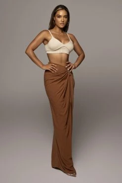 Pecan Noelia Linen Slit Skirt -Jluxlabel Shop JULY8LINEN 3 872839ef 47dd 4b00 9677 fdbf1692edb5