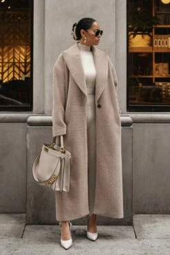 Sand Chelsie Longline Coat