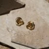 Gold Gabrie Earrings -Jluxlabel Shop LINEN2023 38