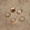 Gold Christa 5-Piece Ring Set 1 Gold Christa 5-Piece Ring Set -Jluxlabel Shop LINEN2023 39