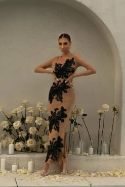 Black Edena Embroidered Midi Skirt -Jluxlabel Shop LOVEISHERNAME 123 8bda9abc 9bc8 42f1 b0de 45eccda1c776 1