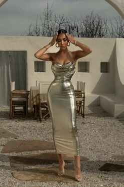 Light Gold Visions Of You Midi Dress 28 Light Gold Visions Of You Midi Dress -Jluxlabel Shop LOVEISHERNAME 46