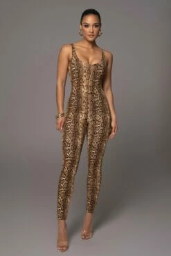 Snakeskin Wild Ones Tank Jumpsuit