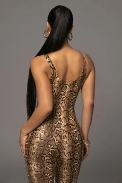 Snakeskin Wild Ones Tank Jumpsuit -Jluxlabel Shop PRODUCT APR112023 14