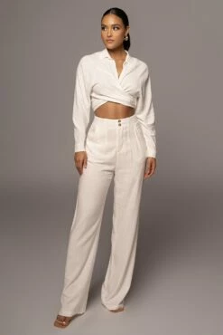 Ivory Soho Front Tied Woven Top 26 Ivory Soho Front Tied Woven Top -Jluxlabel Shop PRODUCT APR152022 177