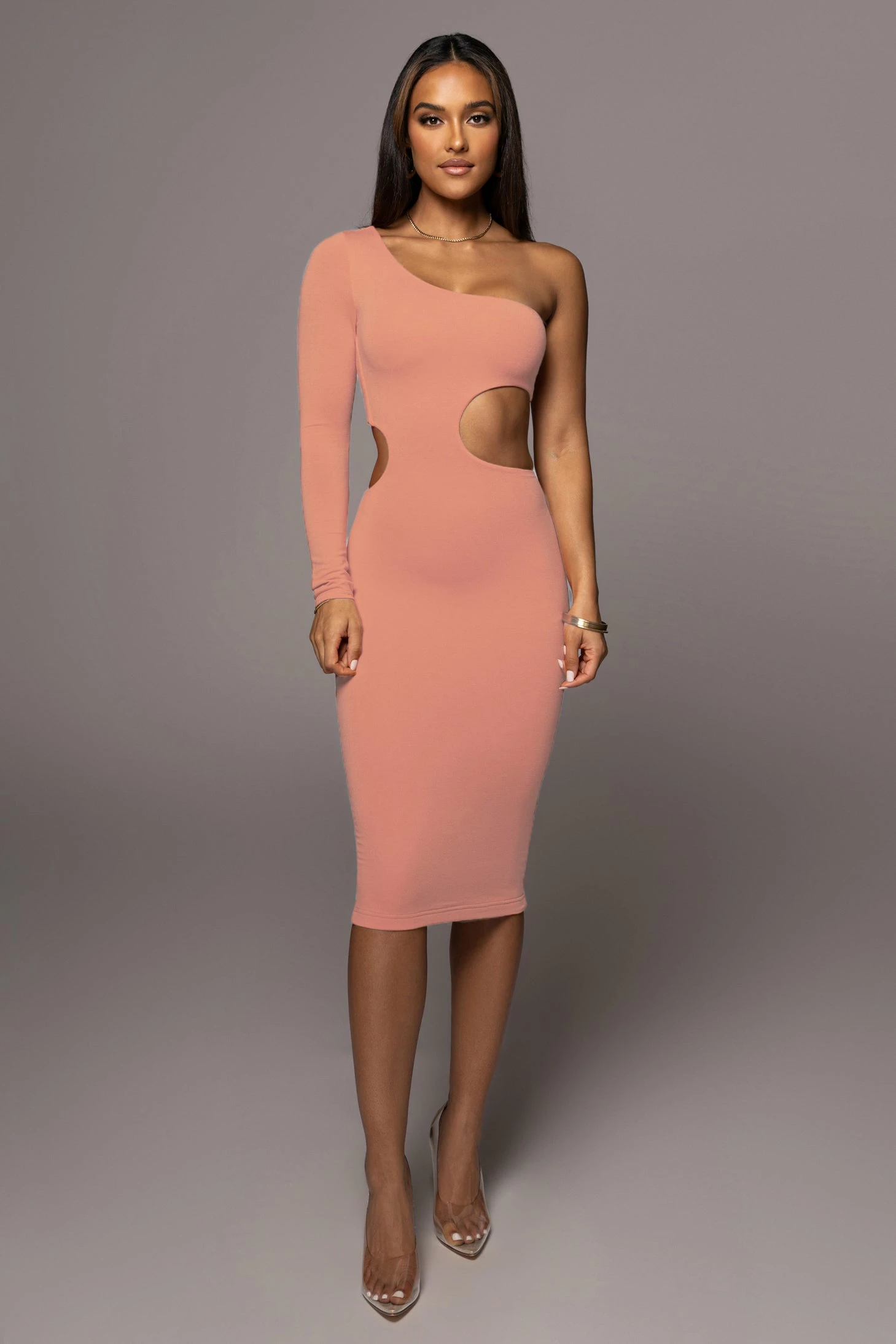 Peach Yours Truly Midi Dress 3 Peach Yours Truly Midi Dress