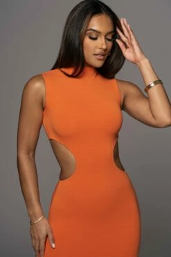 Orange Til Sunrise Midi Dress -Jluxlabel Shop PRODUCT AUG102022 97