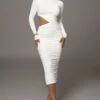Ivory Clear Skies Mock Neck Dress -Jluxlabel Shop PRODUCT AUG152023 ASAP 33