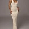 Cream Ballari Crochet Knit Maxi Dress -Jluxlabel Shop PRODUCT AUG72023 ASAP 16