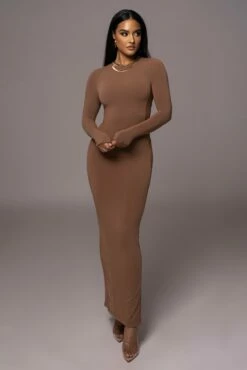Pecan Break Away Maxi Dress -Jluxlabel Shop PRODUCT AUG72023 ASAP 44
