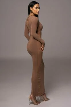 Pecan Break Away Maxi Dress -Jluxlabel Shop PRODUCT AUG72023 ASAP 47
