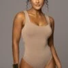 Beige Brianne Cutout Bodysuit -Jluxlabel Shop PRODUCT DEC12022 ASAP 34