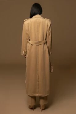 Camel Savannah Belted Wool Coat -Jluxlabel Shop PRODUCT DEC122022 WINTER 22