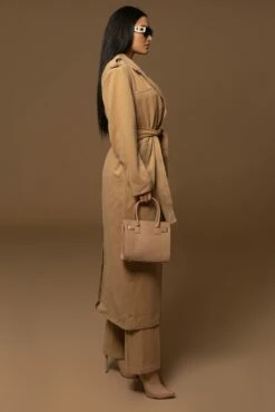 Camel Savannah Belted Wool Coat -Jluxlabel Shop PRODUCT DEC122022 WINTER 28