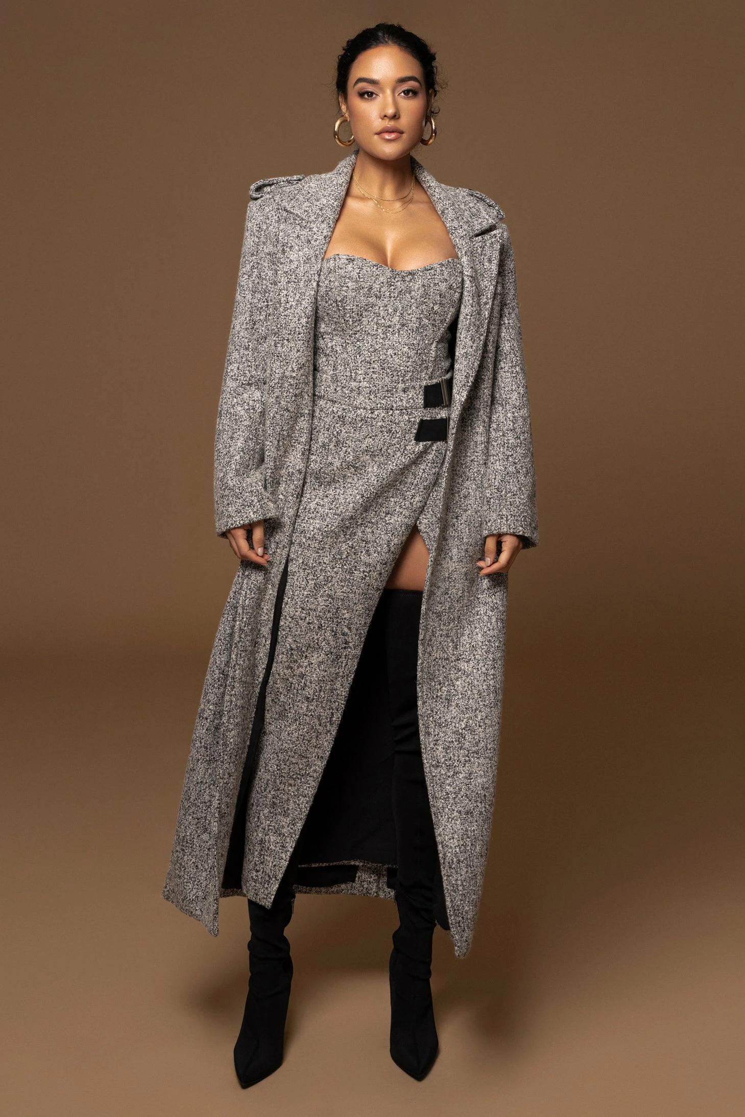 Lt. Grey All You Need Tweed Corset 9 Lt. Grey All You Need Tweed Corset - Image 7