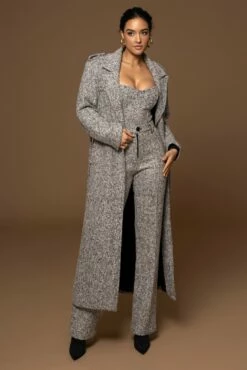 Lt. Grey Stay Sharp Tweed Trouser 28 Lt. Grey Stay Sharp Tweed Trouser -Jluxlabel Shop PRODUCT DEC302022 WINTER 50