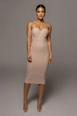 Beige Shades Of You Bustier Dress